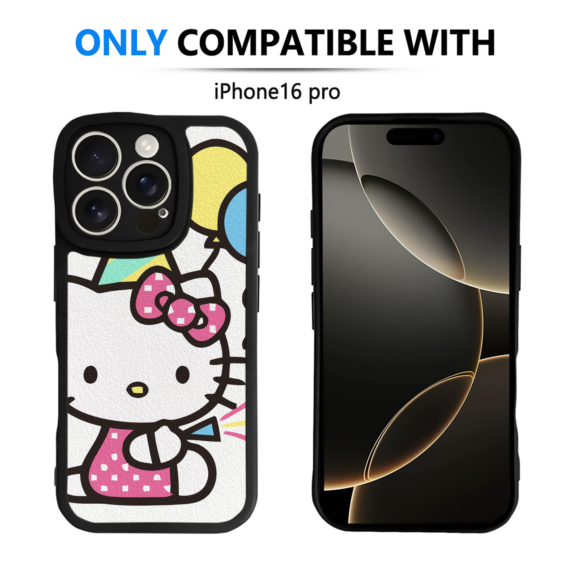（画像用） Hello Kitty ハローキティ 【iPhone 16シリーズ対応】シリコンスマホケース（レザー調） 材質：シリコン